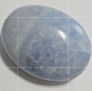 2" Blue Calcite Palm Stone